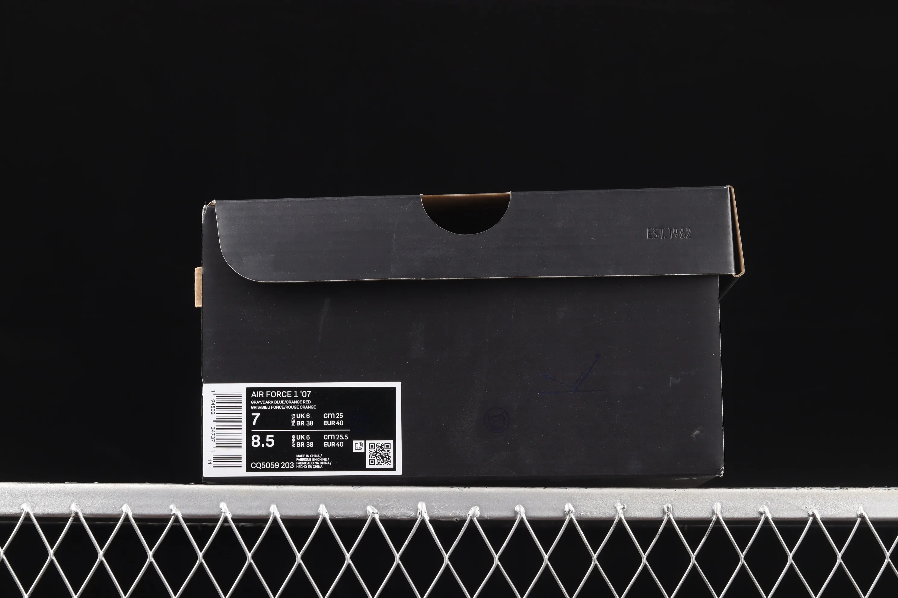 All categories Nk Air Force 1 Air Force series Nk Air Force 1 Mid Air Force mid-top Nk Air Force 1'07 Mid gray blue orange suede Air Force One mid-top casual sneakers CQ5059-203
